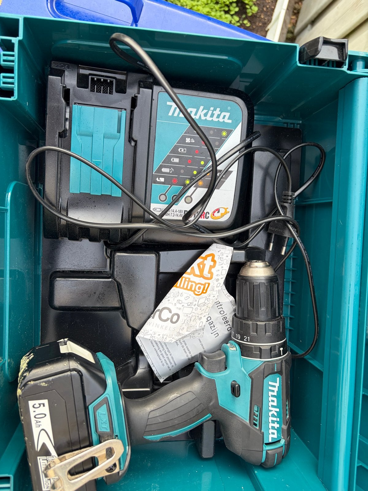 Makita DHP482 18V Li-Ion klopboor-/schroefmachine ZGAN, 600 watt of meer, Ophalen of Verzenden, Klopboormechanisme, Zo goed als nieuw