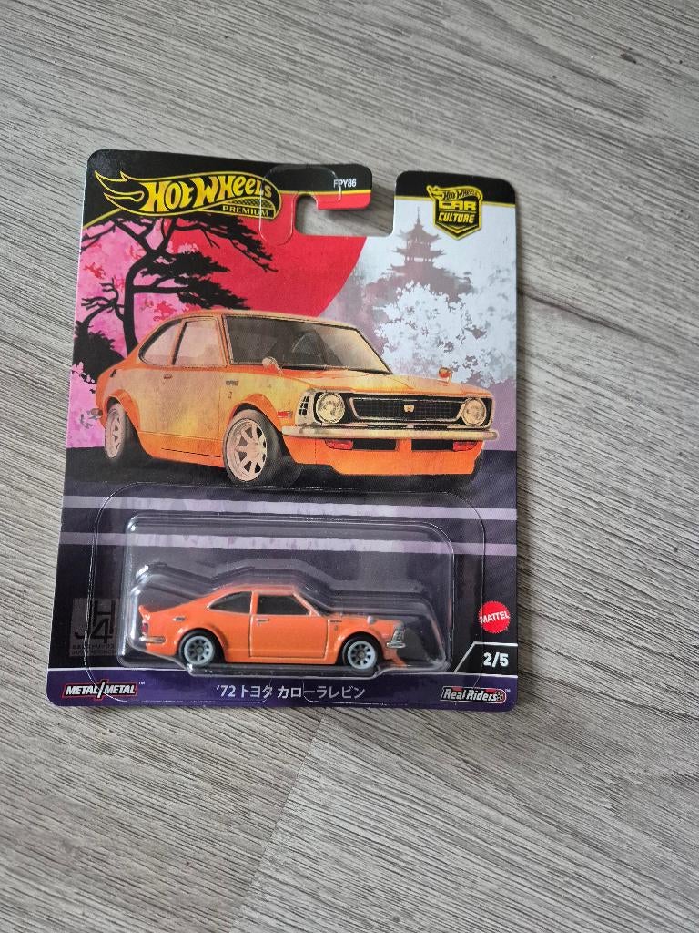 Hot Wheels Premium ´72 Toyota Corolla Levin Japan Historics, Ophalen of Verzenden, Nieuw, Auto
