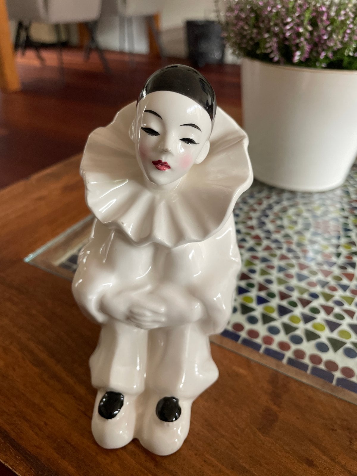 Vintage porseleinen Pierrot beeldje, Ophalen of Verzenden