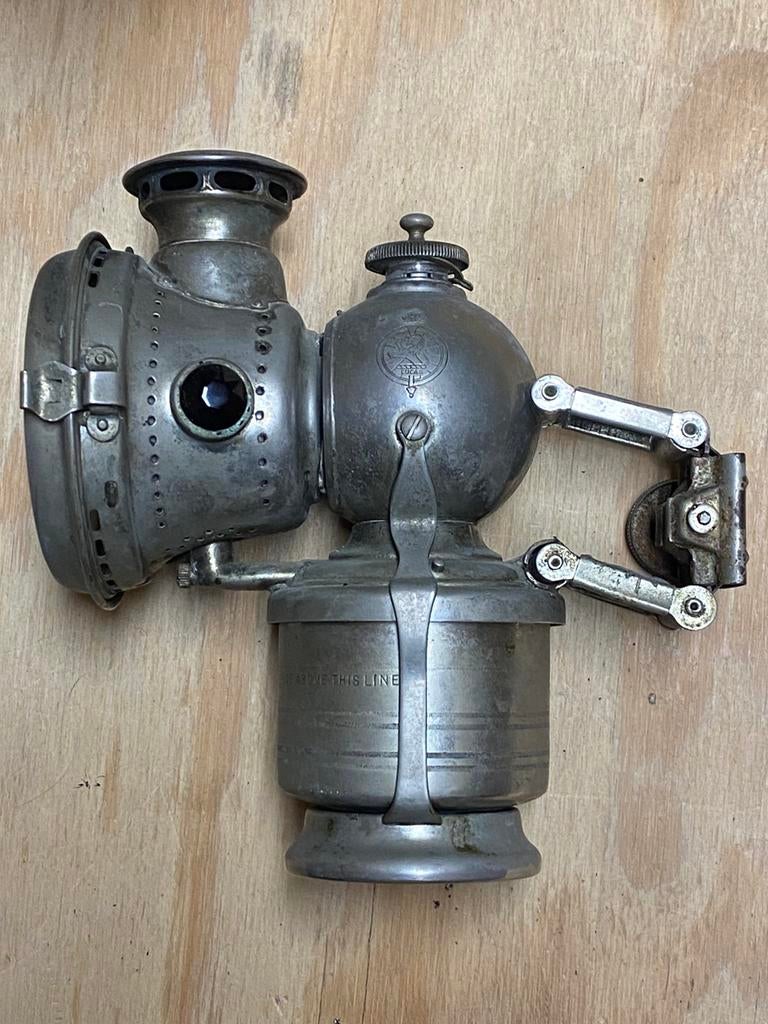 Antieke Carbid lamp Fiets, Ophalen of Verzenden