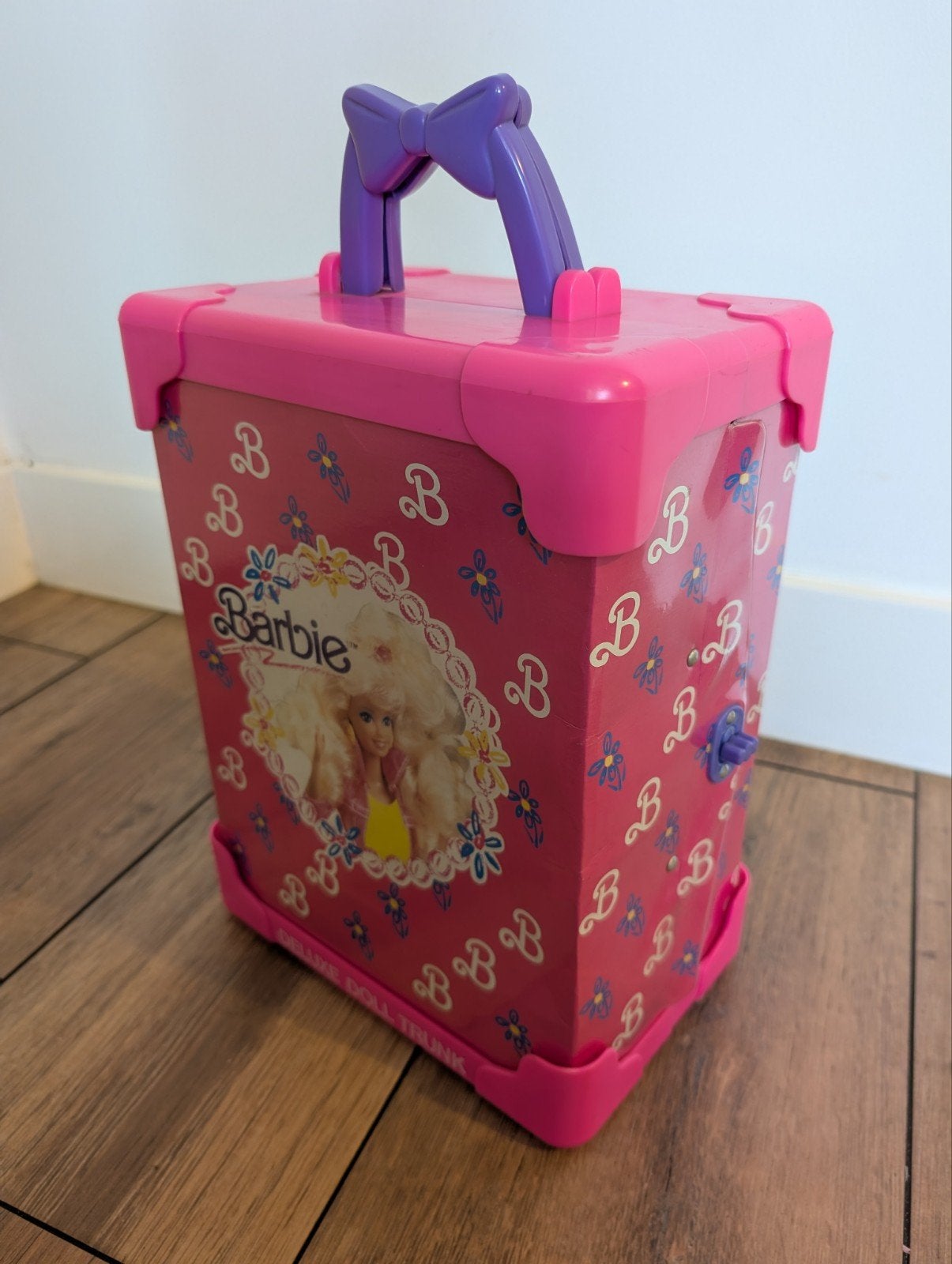 Vintage Barbie Deluxe Doll Trunk poppenkoffer 1991 –Mattel, Ophalen of Verzenden, Gebruikt, Barbie