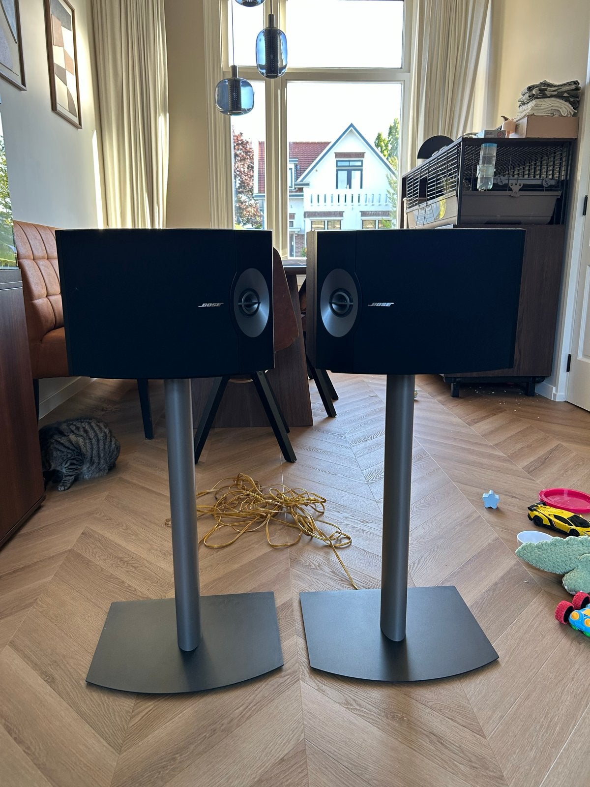 Bose 301 Series 5 met stands, Ophalen, Stereo speakers, Gebruikt, Inclusief standaarden