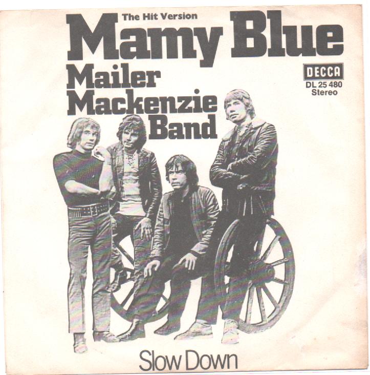 Nederbeat- Mailer Mackenzie Band- Mamy Blue, Cd's en Dvd's, Vinyl Singles, Gebruikt, Beschermende buitenhoes, Fotohoes, Originele persing