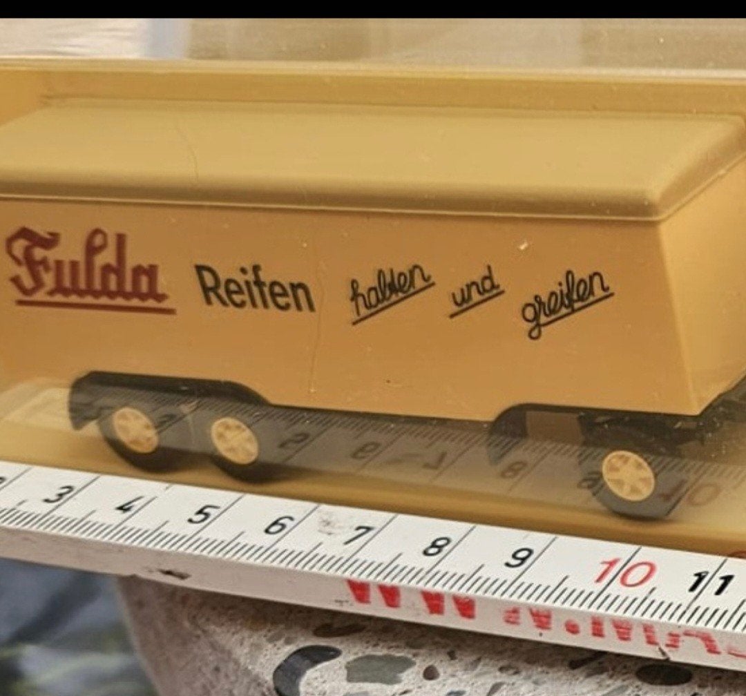 Vintage Fulda Reifengummiwagen modelauto, Ophalen of Verzenden, Zo goed als nieuw