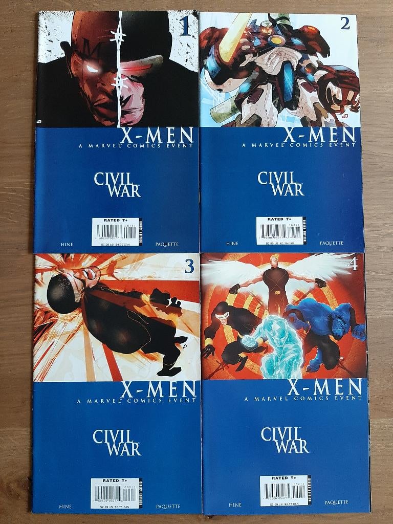 Civil War X-Men (2006 Marvel) # 1-4 (complete serie), Boeken, Strips | Comics, Complete serie of reeks, Ophalen of Verzenden, Zo goed als nieuw