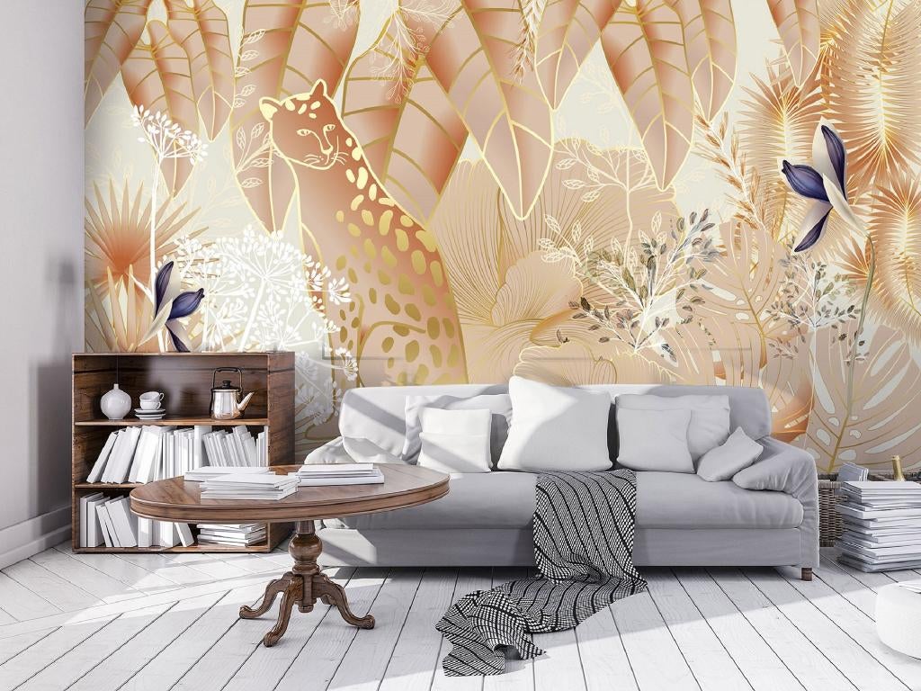 Jungle behang Cheetah, ook op maat, Fotobehang4you, Verzenden, Minder dan 10 m², Jungle behang, roofdier