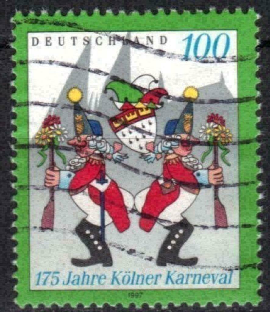 Duitsland 1997 - Yvert 1735 - Carnaval van Keulen (ST), Verzenden, 1990 tot heden, Gestempeld