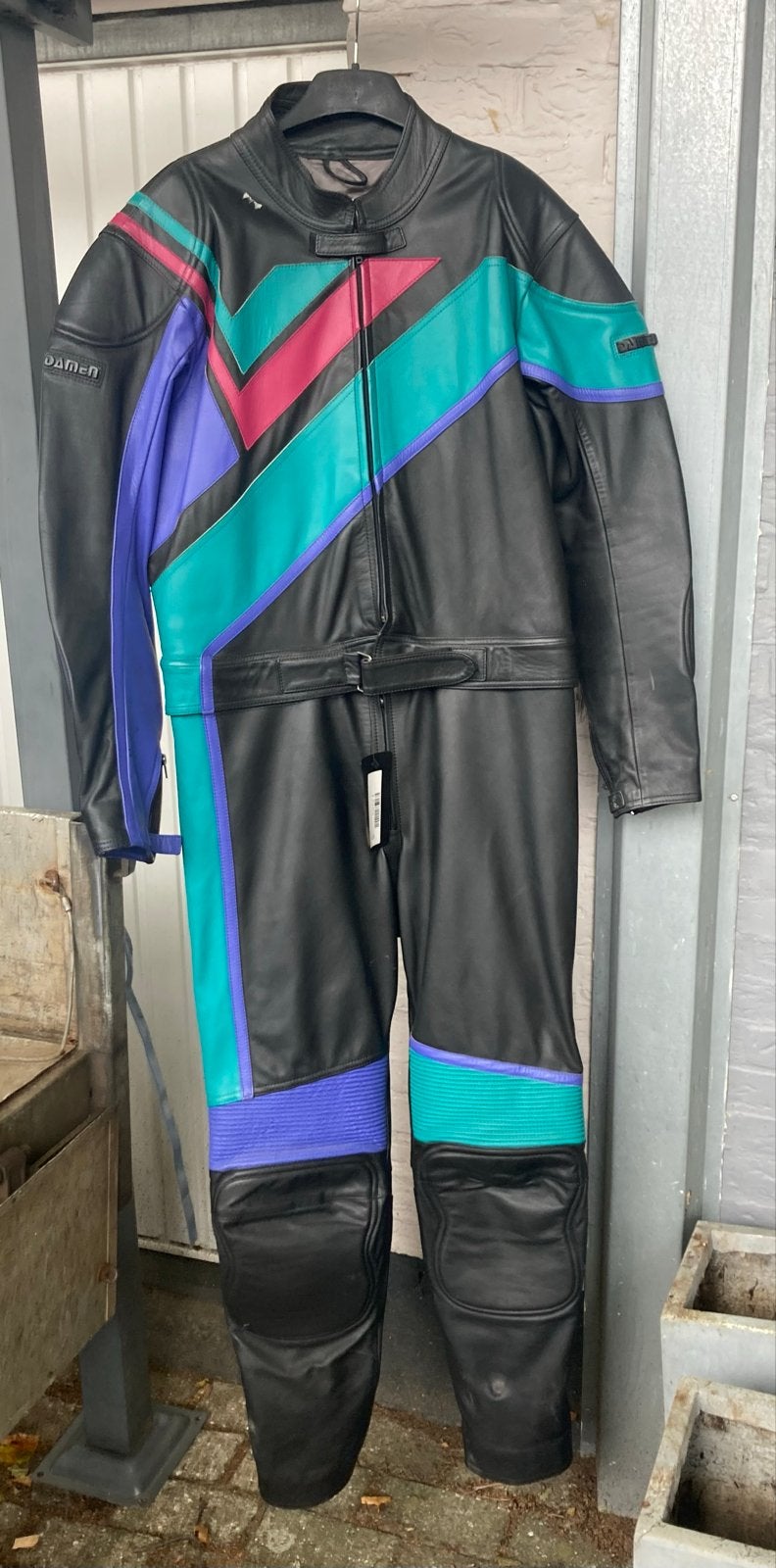 Damen Motorpak Leer - Vintage   Maat 58 ., Motoren, Ophalen of Verzenden, Nieuw zonder kaartje, Heren, Combipak