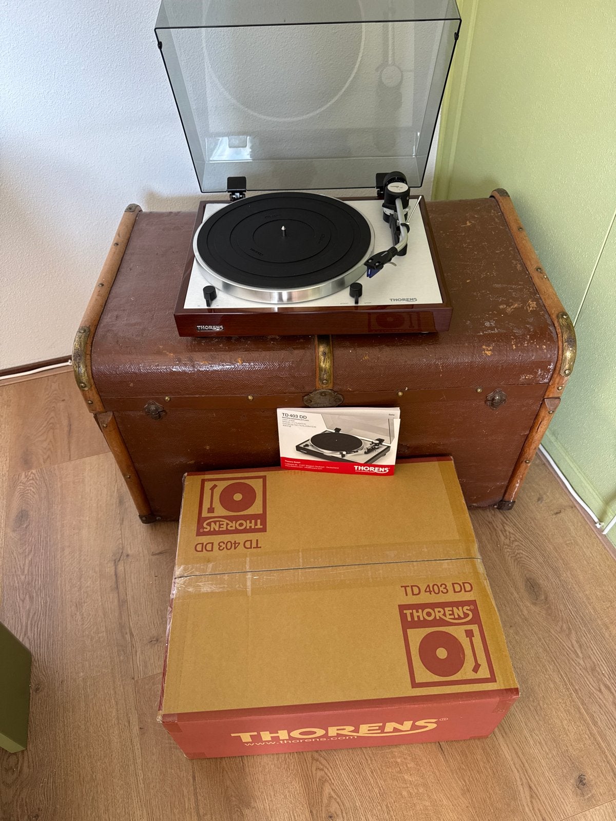 Thorens TD 403 DD Platenspeler - Zo goed als nieuw, Audio, Tv en Foto, Ophalen, Zo goed als nieuw, Platenspeler, Thorens