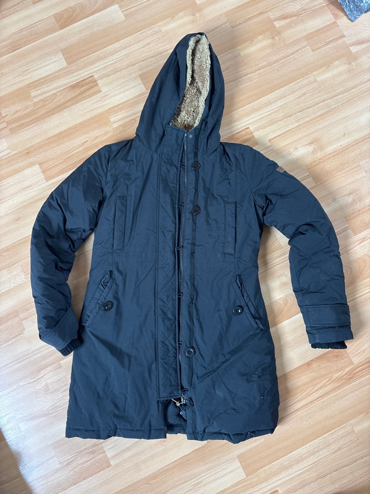 Moskova Parka - Warme winterjas maat M, Kleding | Dames, Ophalen, Gedragen, Maat 38/40 (M), Zwart