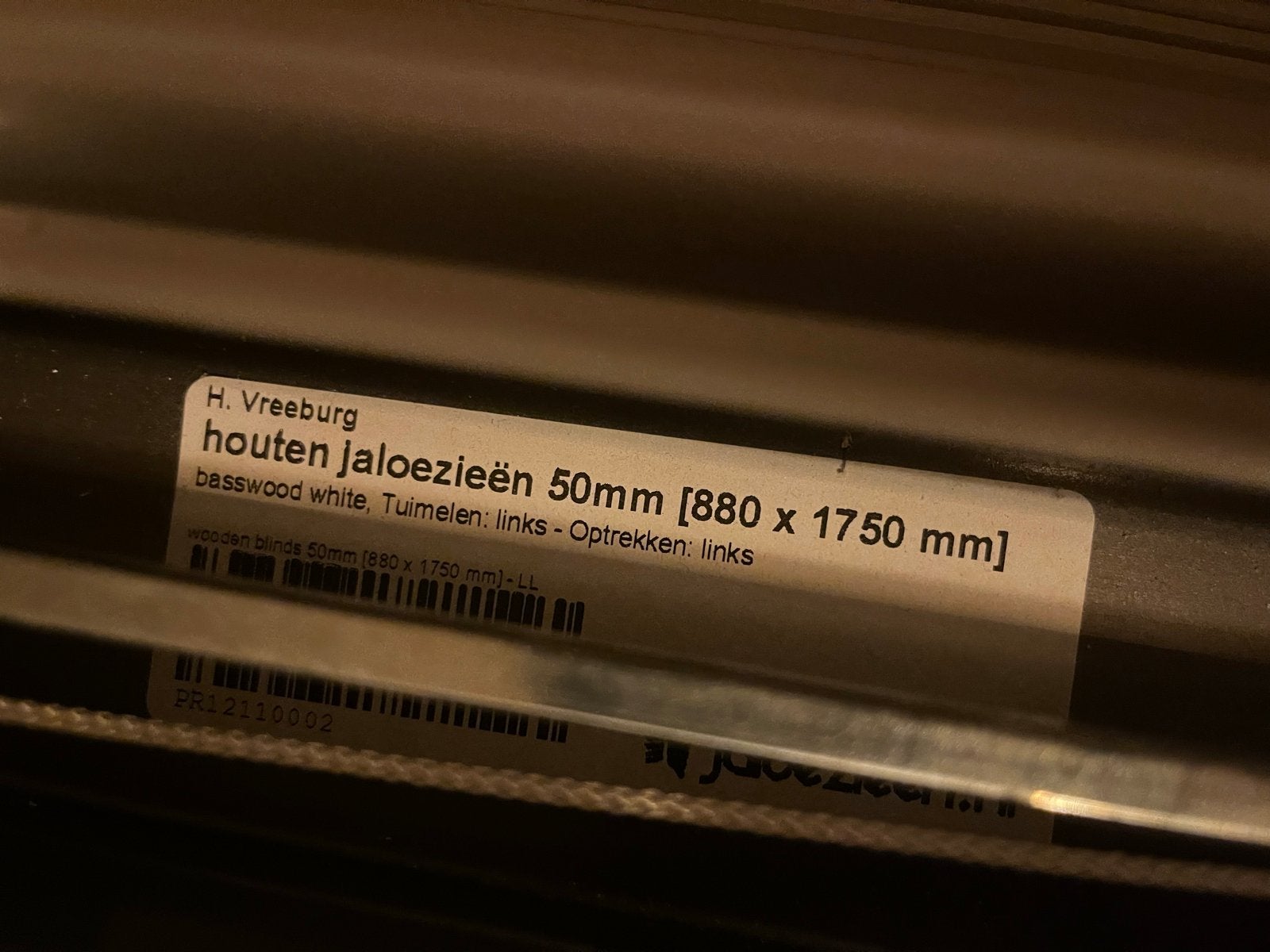 2x Houten jaloezieën wit 880x1750 mm, Huis en Inrichting, Ophalen, Jaloezie, Gebruikt, Overige merken
