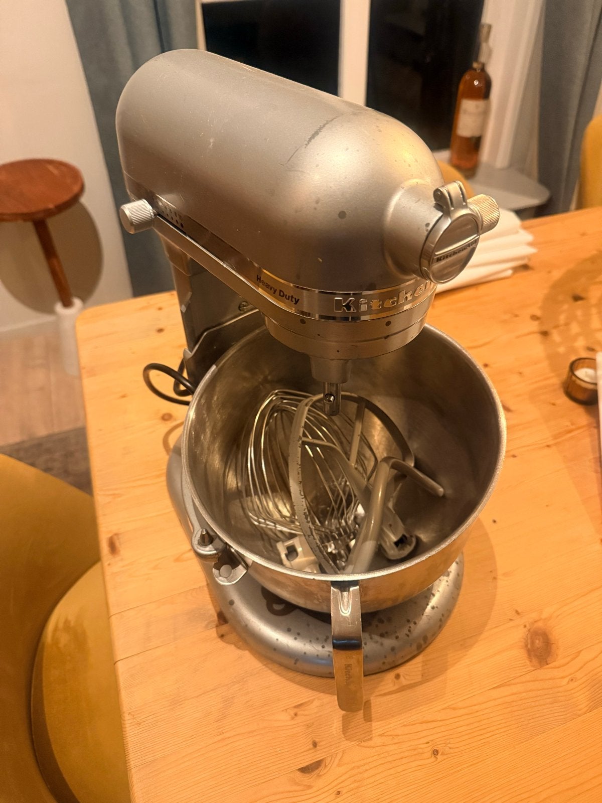 KitchenAid Heavy Duty mixer - zilver, 4 liter of meer, Ophalen, Gebruikt, 3 snelheden of meer