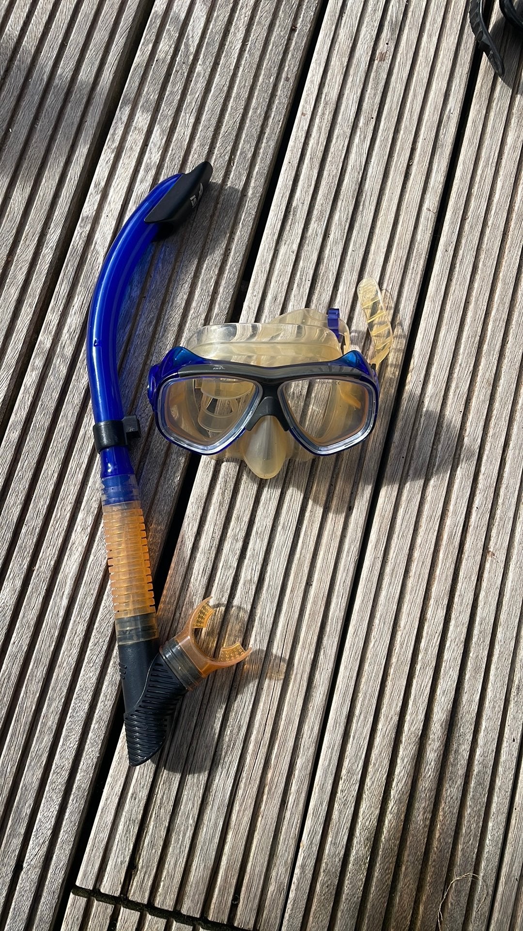 Ist blauwe duikbril en snorkel / snorkelset, Ophalen of Verzenden, Gebruikt, Snorkelset