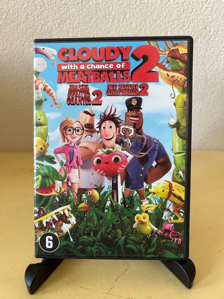 Dvd Het Regent Gehaktballen 2 animatiefilm met extras, Gebruikt, Animatie, Amerikaans, Nederlands