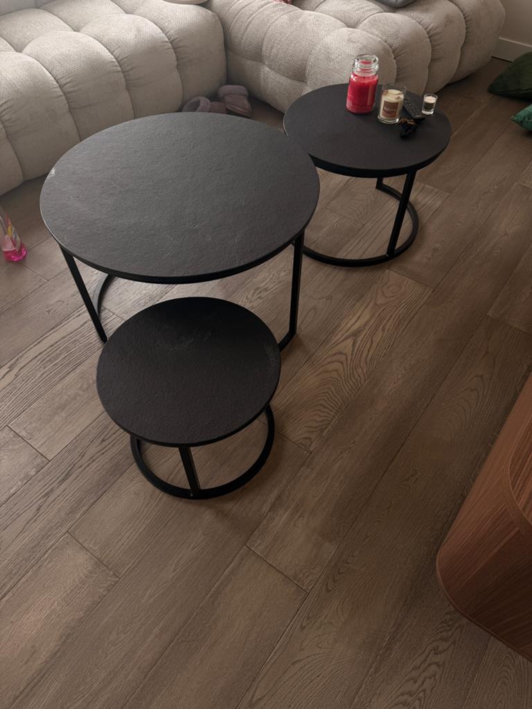 Salon tafelset 3stks - HACO (MOET WEG), Ophalen, 50 tot 100 cm, Rond, 50 tot 100 cm