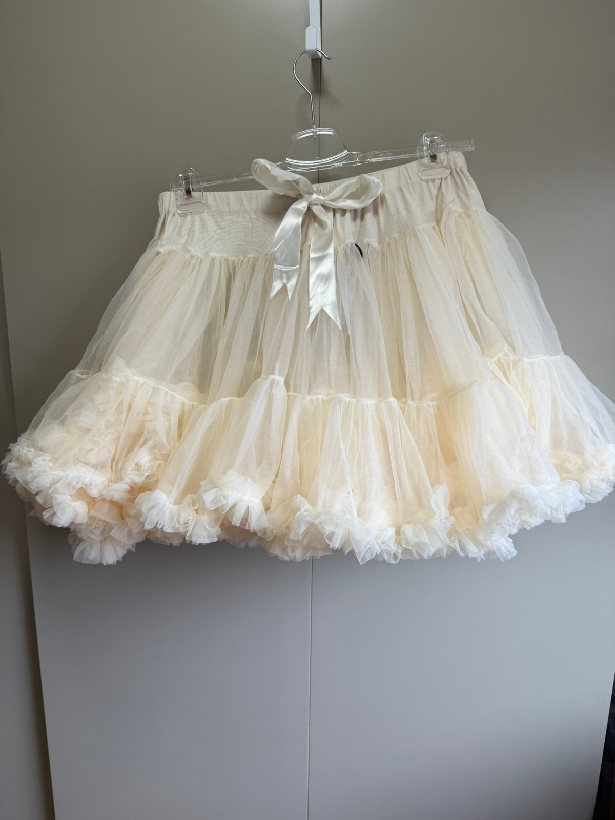 Grote creme witte tule petticoat rok - one size tot maat 56, Ophalen of Verzenden, Nieuw, Wit, Rok