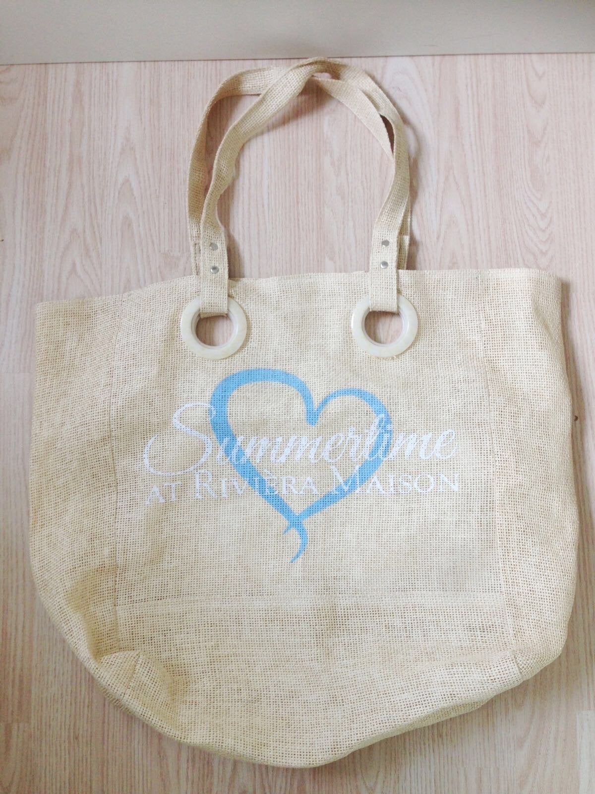 Riviera Maison Summertime Shopper - Zo goed als nieuw, Ophalen of Verzenden, Nieuw, Beige, Shopper