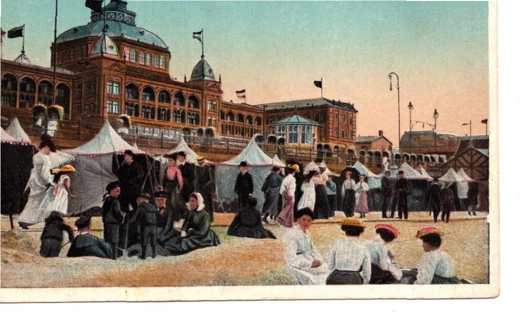 Oude Ansichtkaart Scheveningen Kurhaus vanaf Strand, Ophalen of Verzenden, Voor 1920, Ongelopen