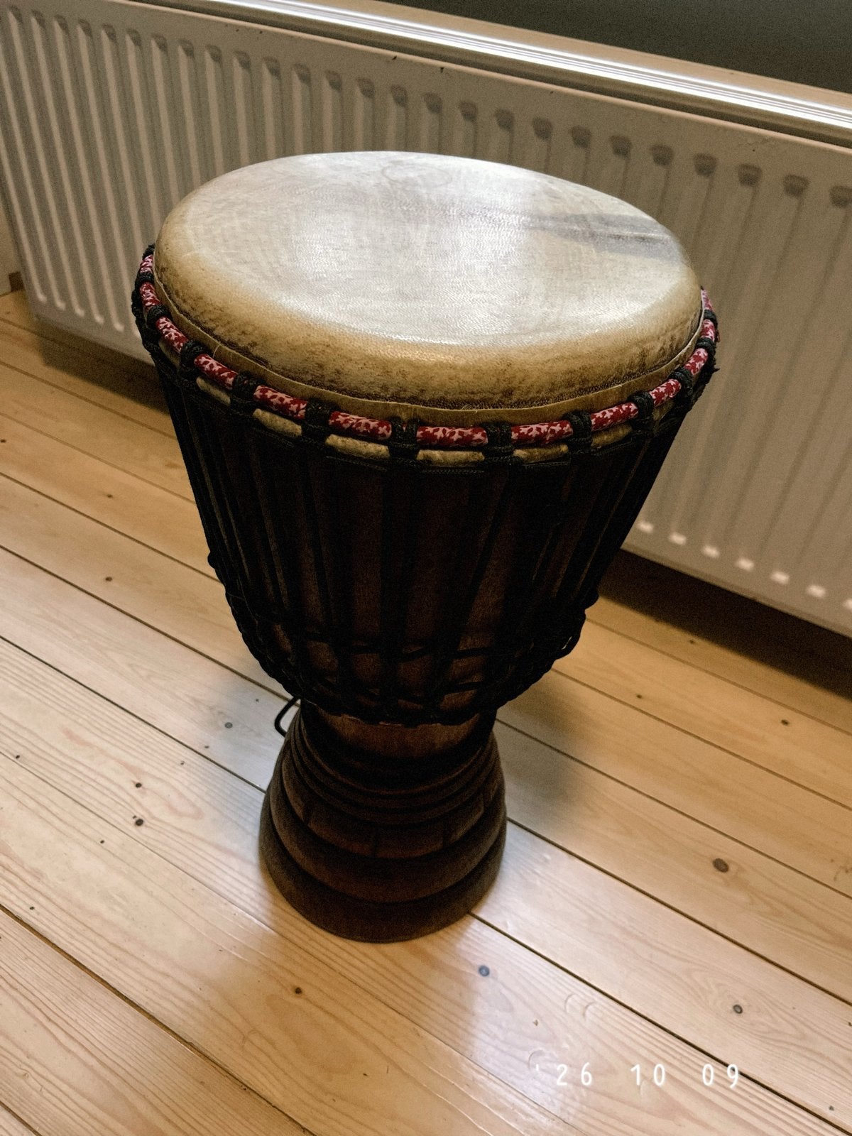 Djembé Ivoorkust, Iroko hout Ø 30 cm + beschermhoes., Ophalen of Verzenden, Gebruikt, Trommel