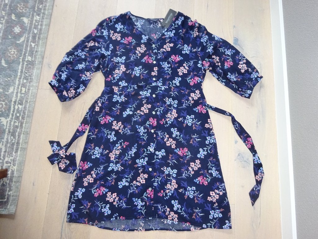 blauwe jurk BLOOMINGS maat XL nieuw, Blauw, Maat 46/48 (XL) of groter, Nieuw, Ophalen of Verzenden