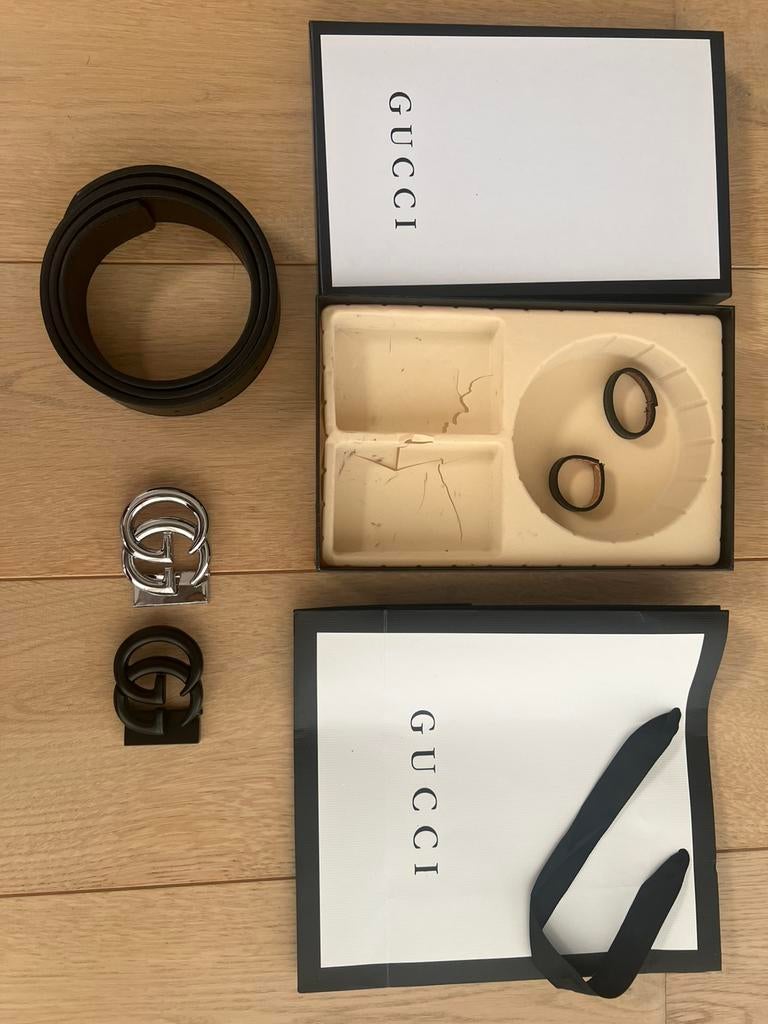 Gucci riem, Sieraden, Tassen en Uiterlijk, Ophalen of Verzenden, Zo goed als nieuw, Zwart, Android