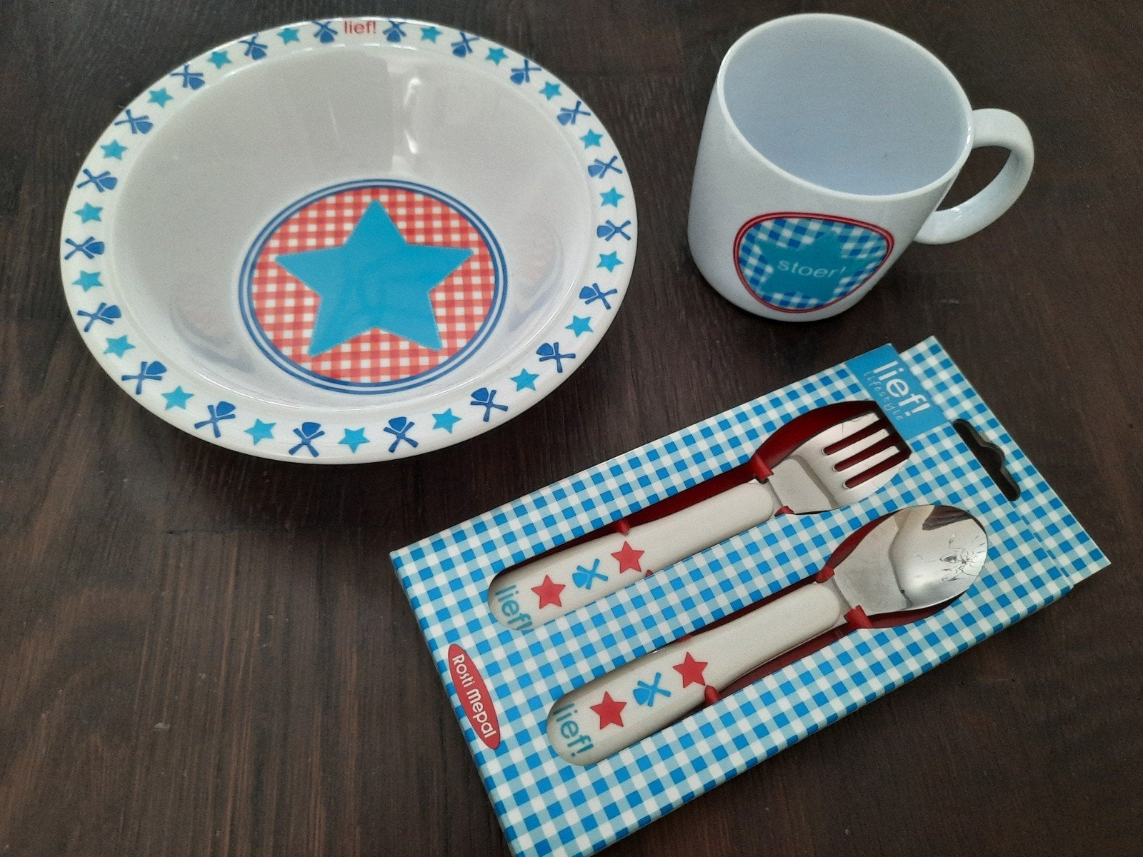 Leuke kinderserviesset van Lief! Lifestyle. 4-Delig, Ophalen of Verzenden, Nieuw, Overige typen