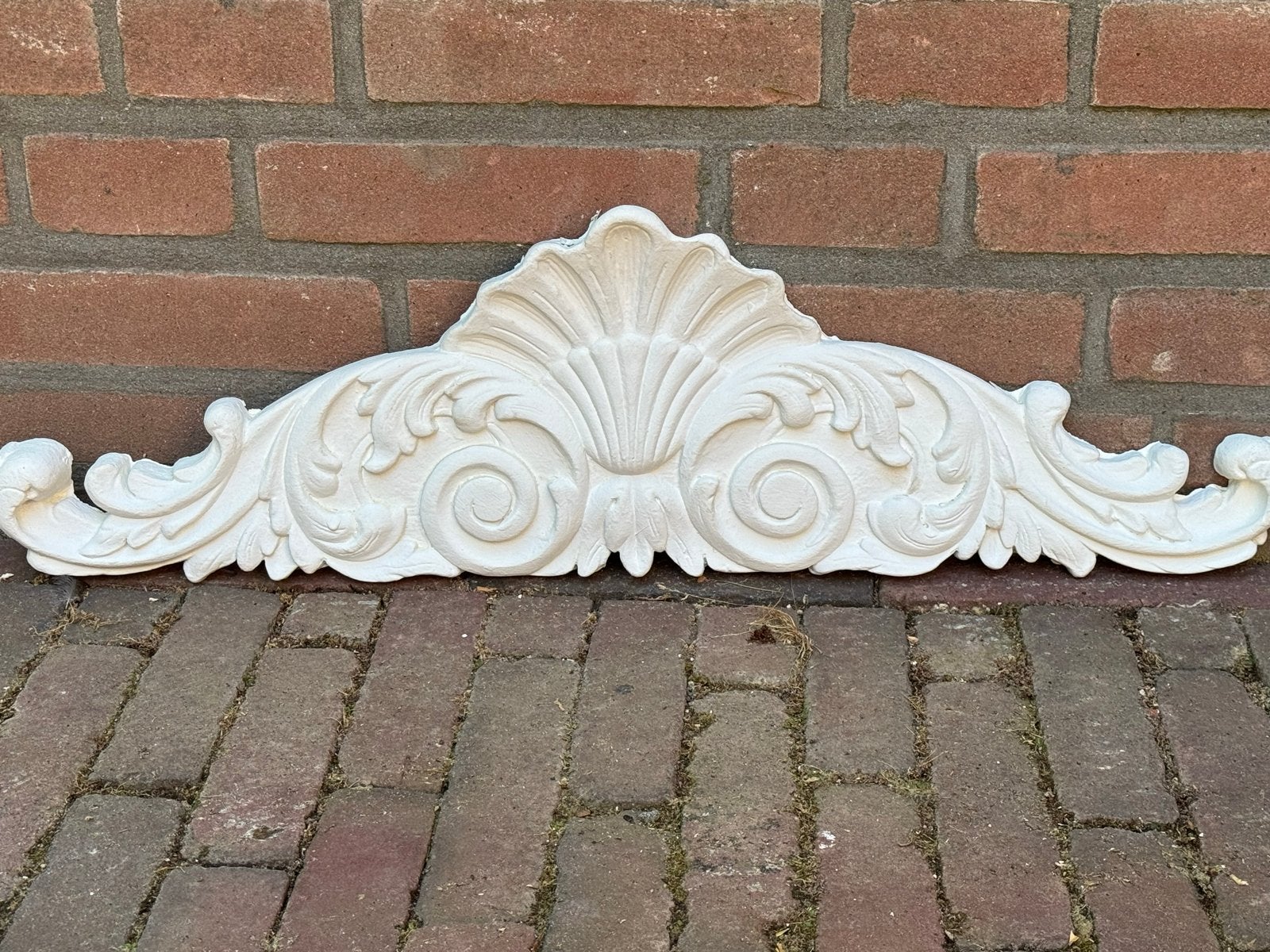 Decoratieve wandornament, 60 cm breed, klassieke stijl, Overige materialen, Ophalen of Verzenden, Wit, Klassiek