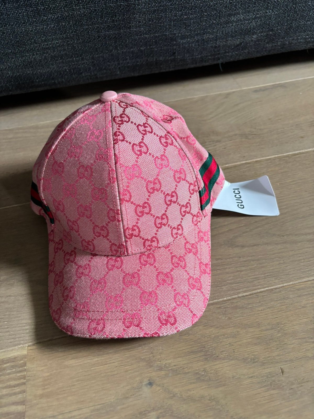 Gucci Pet Roze met GG-patroon, Kleding | Dames, Hoeden en Petten, Ophalen of Verzenden, Nieuw, One size fits all, Pet