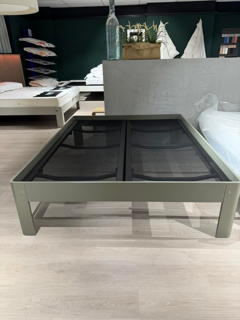 Auping Auronde 2000 160/200 Taupe + NIEUWE spiralen!, Huis en Inrichting, Slaapkamer | Bedden, Tweepersoons, Ophalen of Verzenden