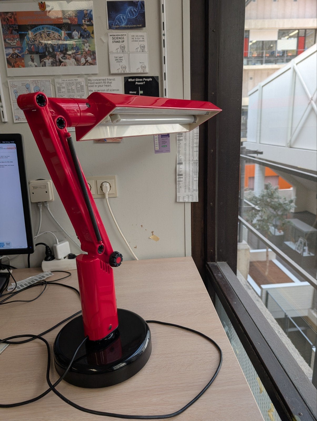 Fagerhult bureaulamp - rood, vintage design, Ophalen, Bureaulamp, Gebruikt, Overige merken