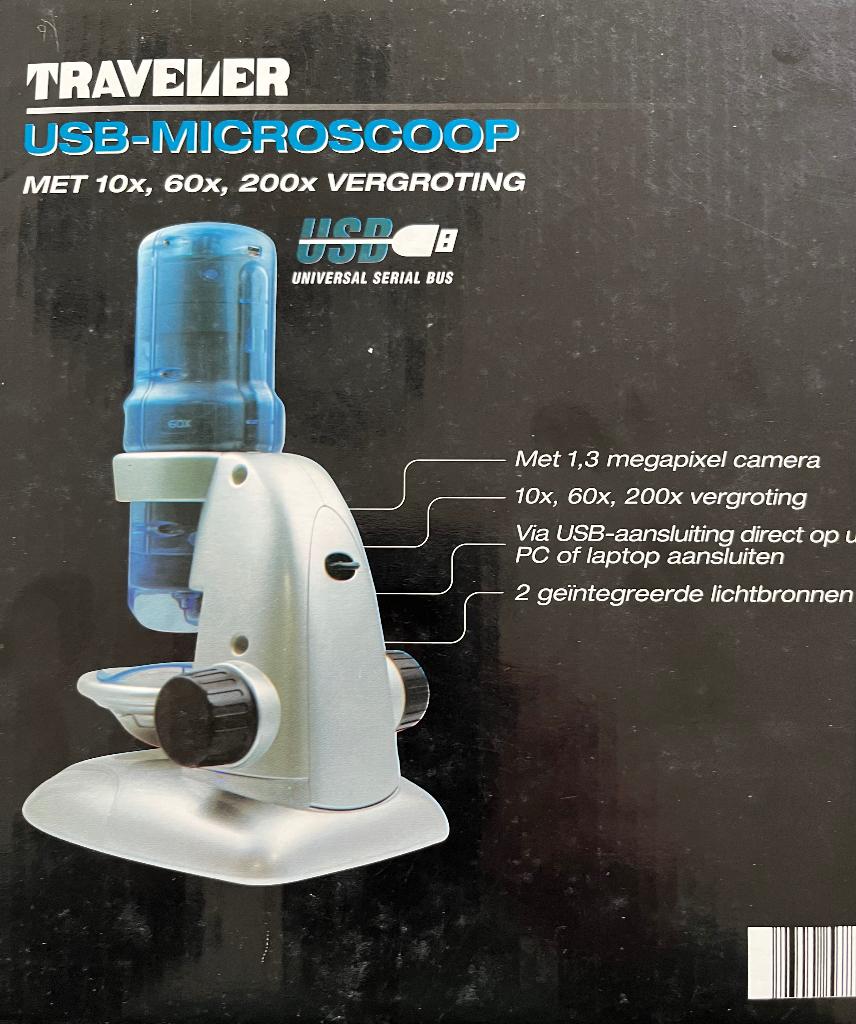 Digitale Microscoop, Audio, Tv en Foto, Optische apparatuur | Microscopen, Verzenden, Zo goed als nieuw, Minder dan 400x, Stereomicroscoop