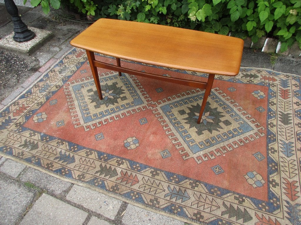 retro salontafel - vintage - teak salontafel, Huis en Inrichting, Ophalen, Gebruikt, 100 tot 150 cm, Teakhout