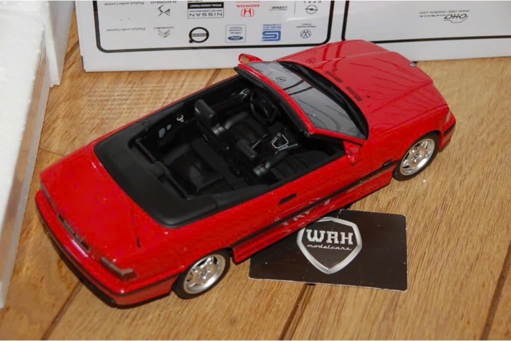 1:18 BMW M3 E36 CABRIO red Otto mobile OT1048 in box WRH, Hobby en Vrije tijd, Modelauto's | 1:18, Verzenden, Zo goed als nieuw