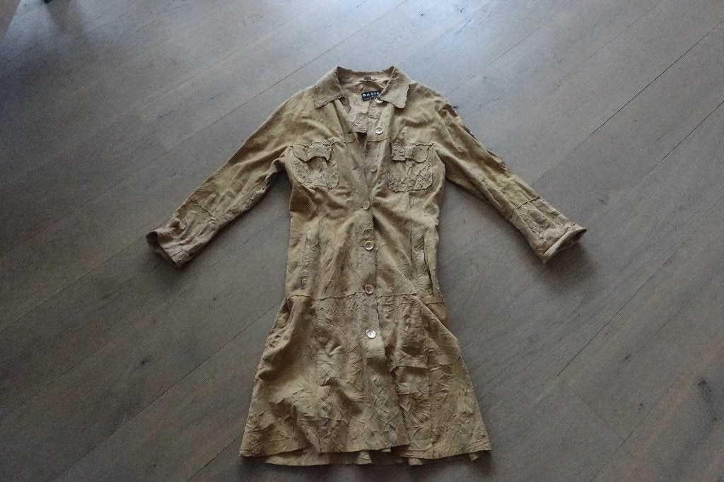 Basic leder walter jas Gekreukt leer, Ophalen of Verzenden, Zo goed als nieuw, Maat 38/40 (M), Bruin