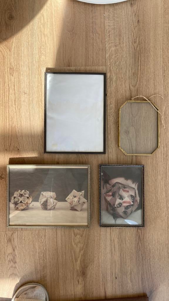 Fotolijstjes gebogen glas, Ophalen of Verzenden, Zo goed als nieuw