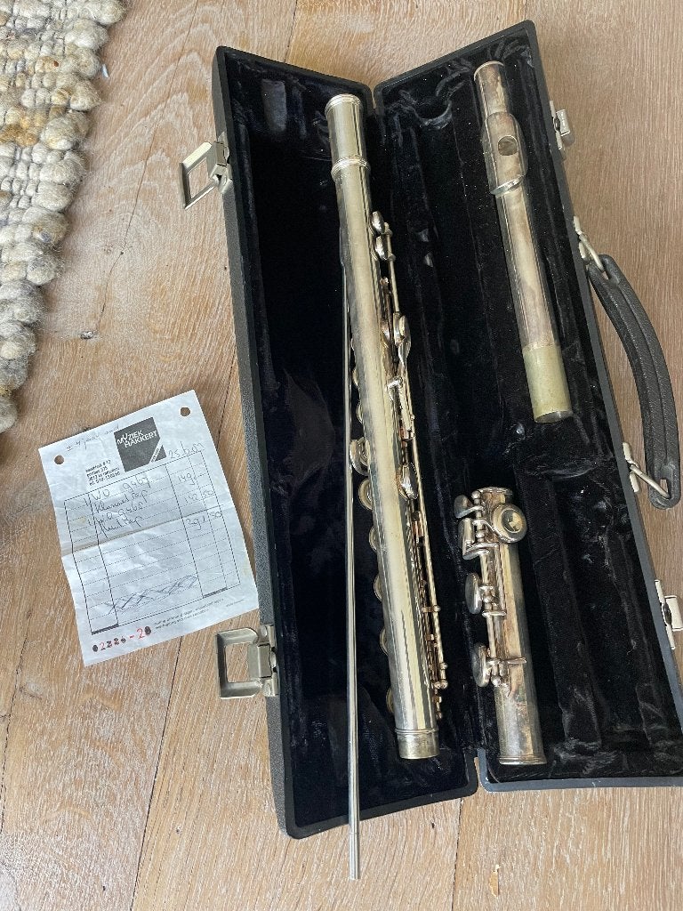 Dwarsfluit Cleveland compleet (koffer), Ophalen, Gebruikt, Dwarsfluit, Met koffer of tas
