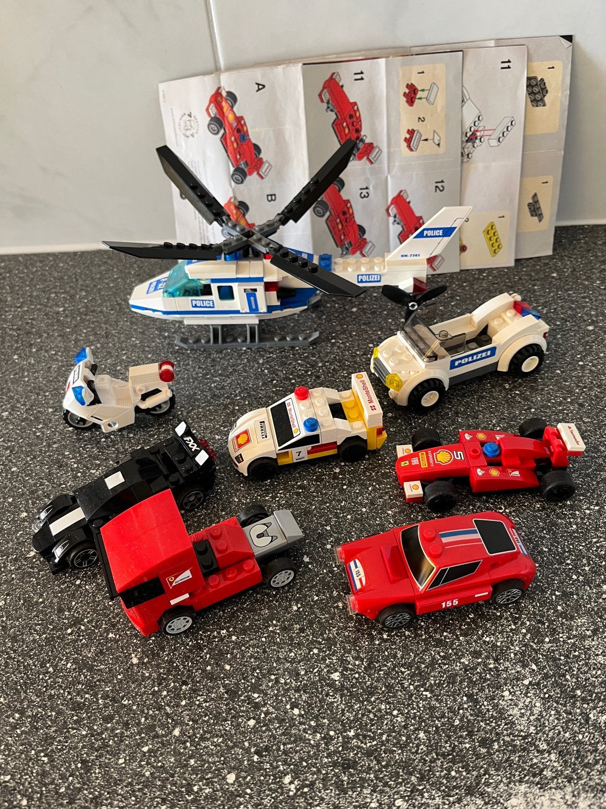 Lego City Politie Helikopter en Auto's Set, Ophalen of Verzenden, Zo goed als nieuw