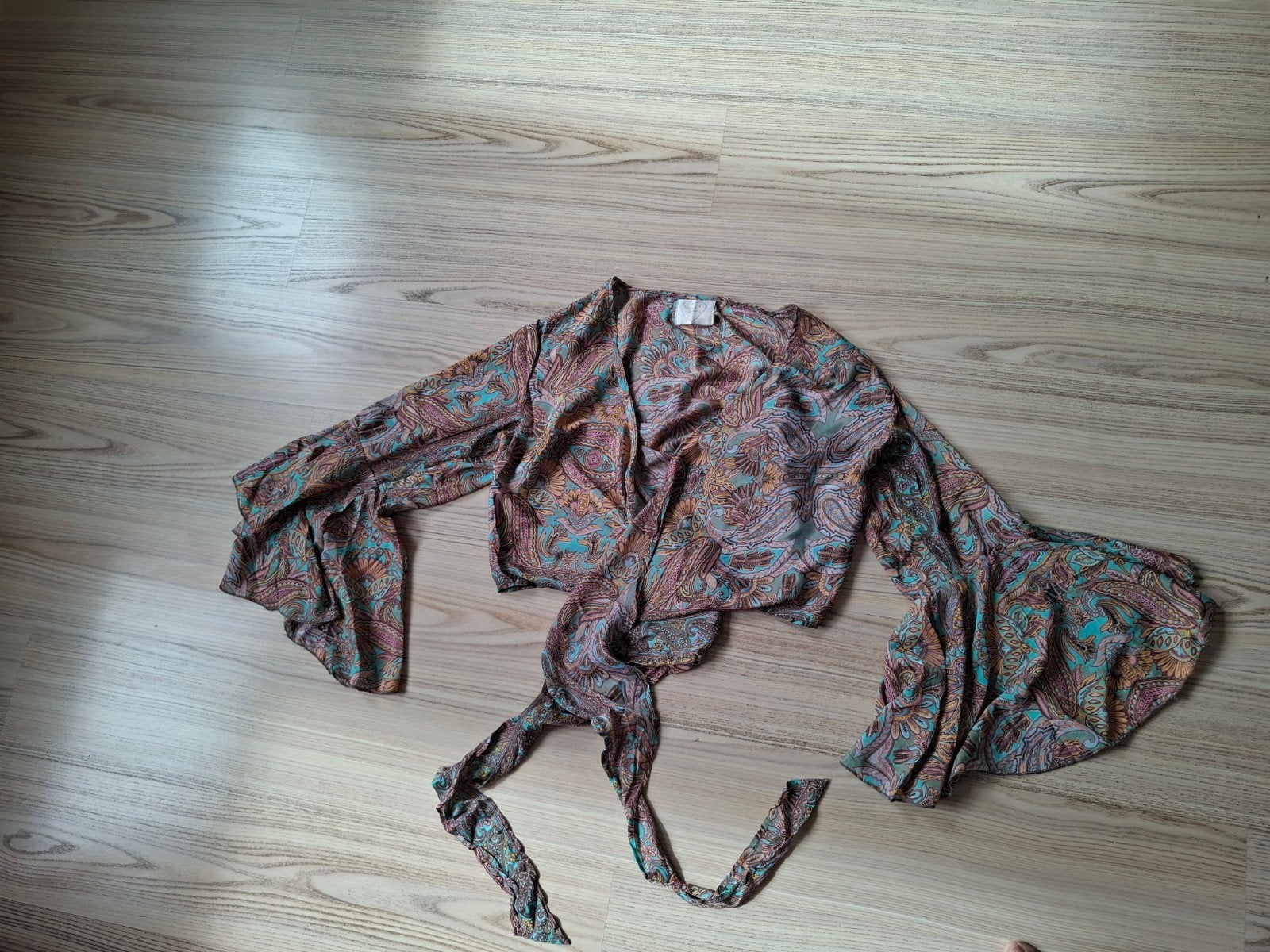 Bohemian Paisley Wikkel Top Maat S, Meerkleurig, Ophalen of Verzenden, Onbekend, Korte mouw