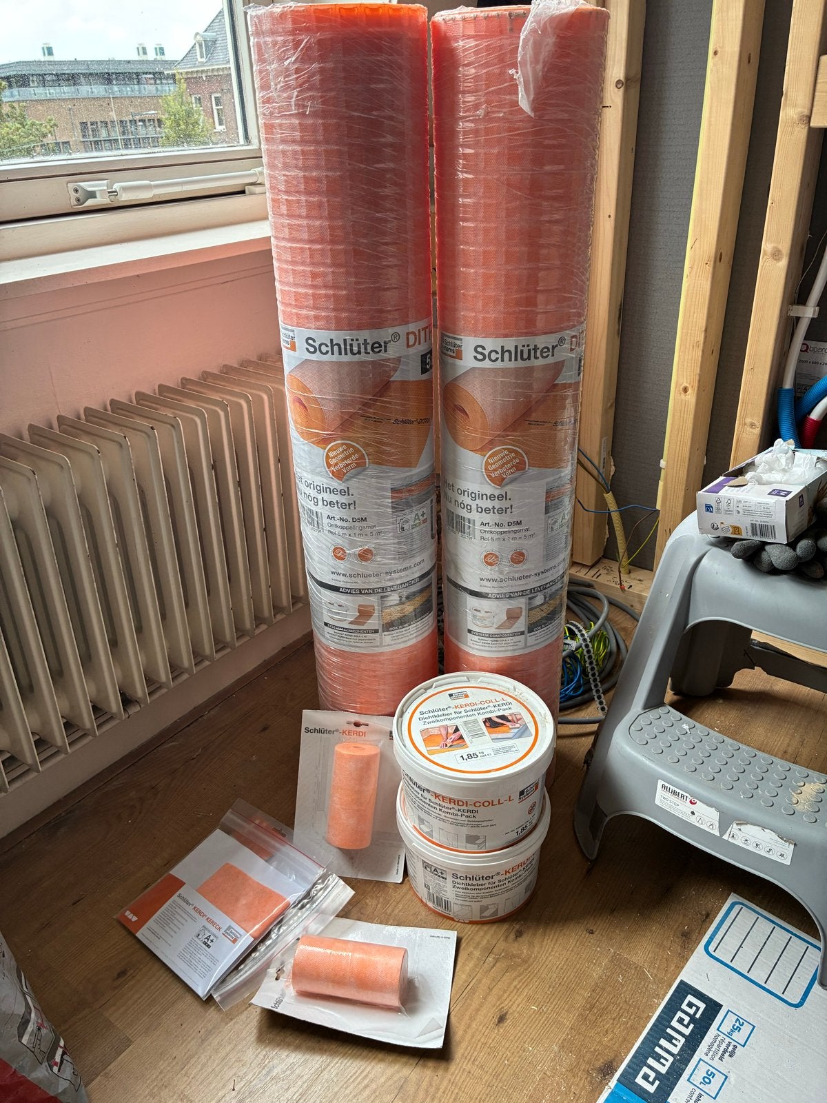 Schlüter Ditra ontkoppelmatten 10m2 badkamer, Doe-het-zelf en Verbouw, Tegels, Ophalen, Overige materialen, Overige typen, Nieuw