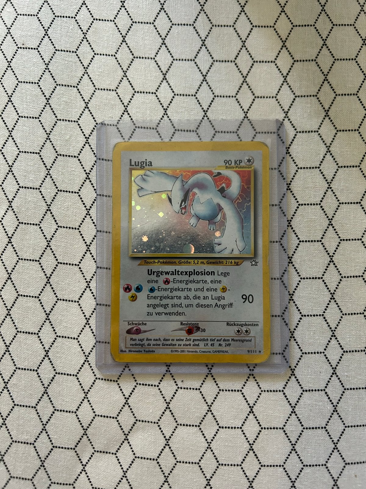 Lugia Holo Rare Neo Genesis 9/111 Pokémon Kaart, Ophalen of Verzenden, Gebruikt, Losse kaart, Foil