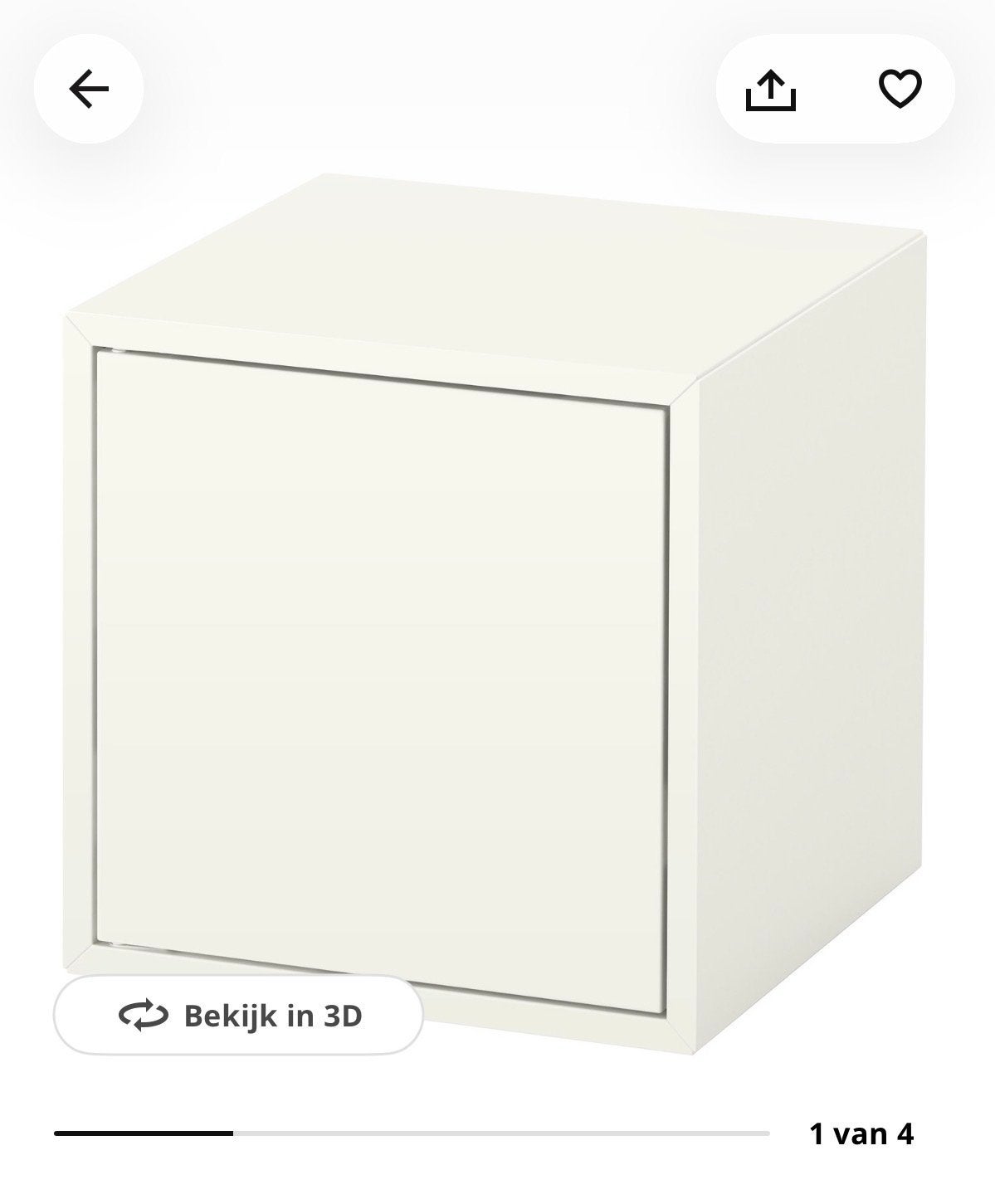 2x IKEA Eket kastje - Wit (niet vast), Ophalen, Zo goed als nieuw