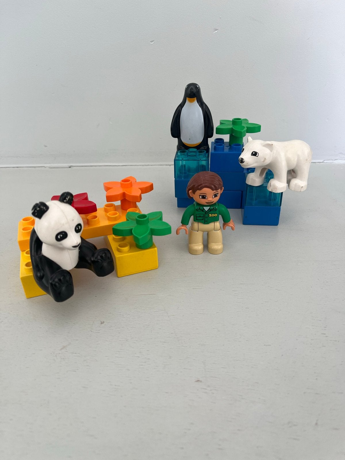 LEGO Duplo Dierentuin: Panda, Pinguïn, IJsbeer & Dierverzorg, Ophalen, Inclusief minifiguren, Gebruikt, Overige thema's