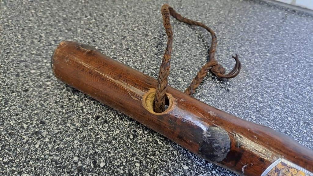Vintage houten wandelstok, Diversen, Onbekend, Ophalen of Verzenden, Zo goed als nieuw, Onbekend