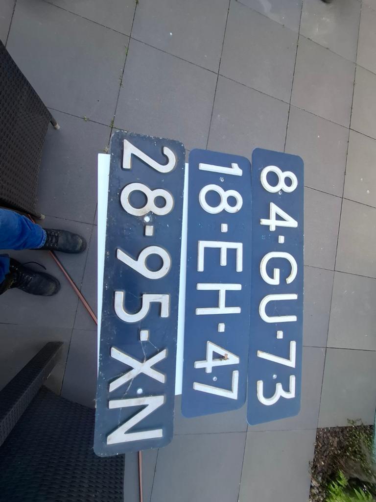 Vintage jaren 70 nummerplaten, Ophalen, Huis en Inrichting
