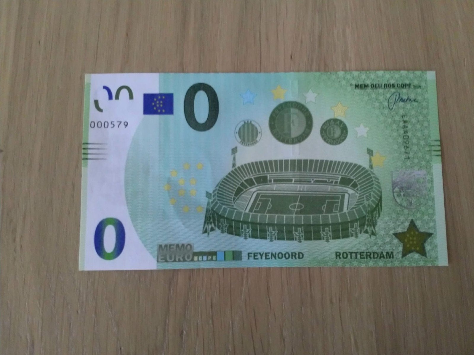 Feyenoord Rotterdam 0 Euro Biljet - Stadion & Skyline, Ophalen, Overige typen