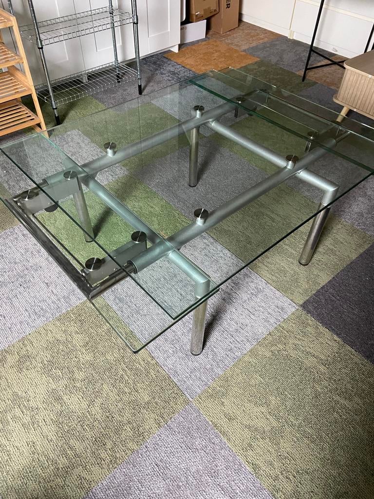 Retro vintage space age salontafel met chroom, Ophalen, 100 tot 150 cm, 50 tot 100 cm, Minder dan 50 cm