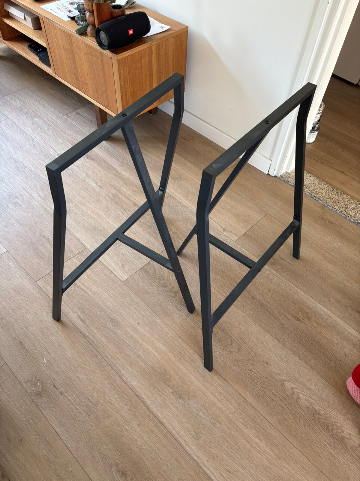 Ikea Lerberg schragen antraciet, Ophalen of Verzenden, Zo goed als nieuw
