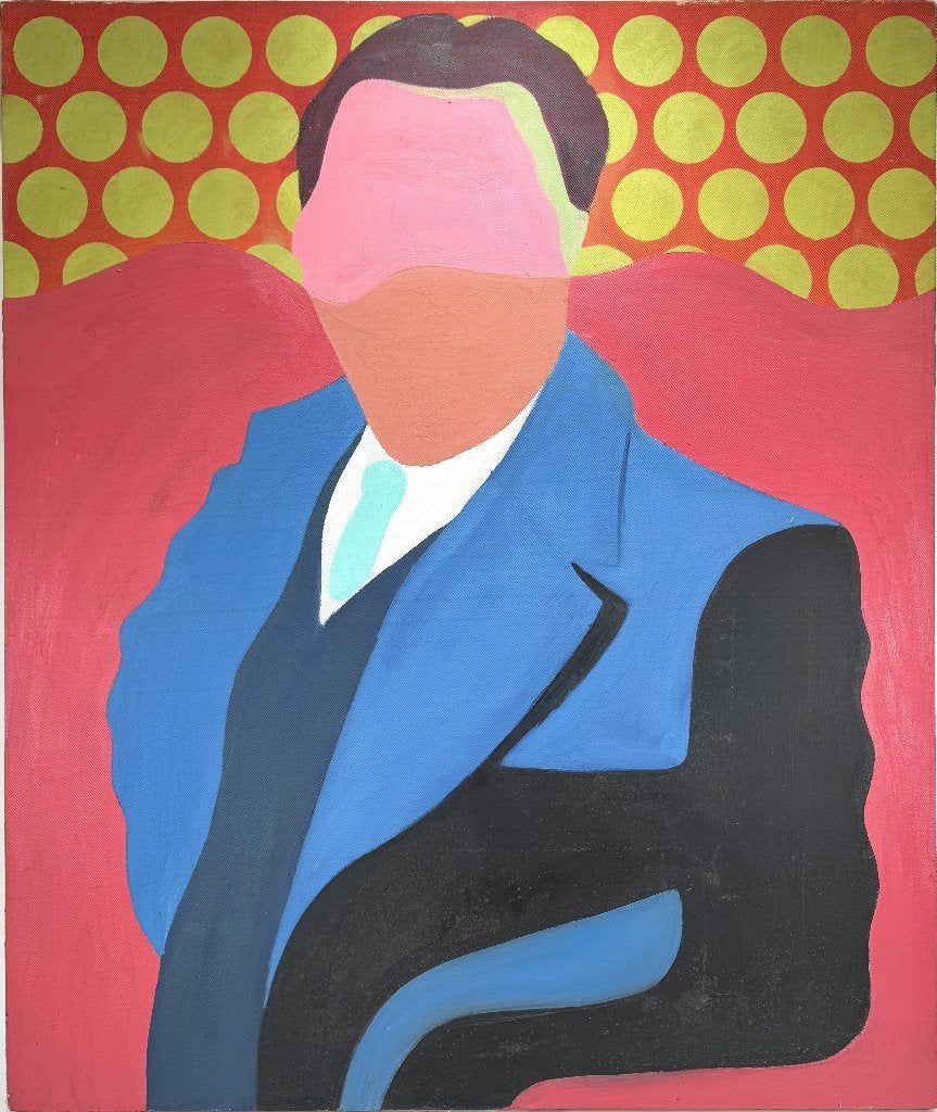 1135. Olieverfschilderij - Pop Art portret, 1998