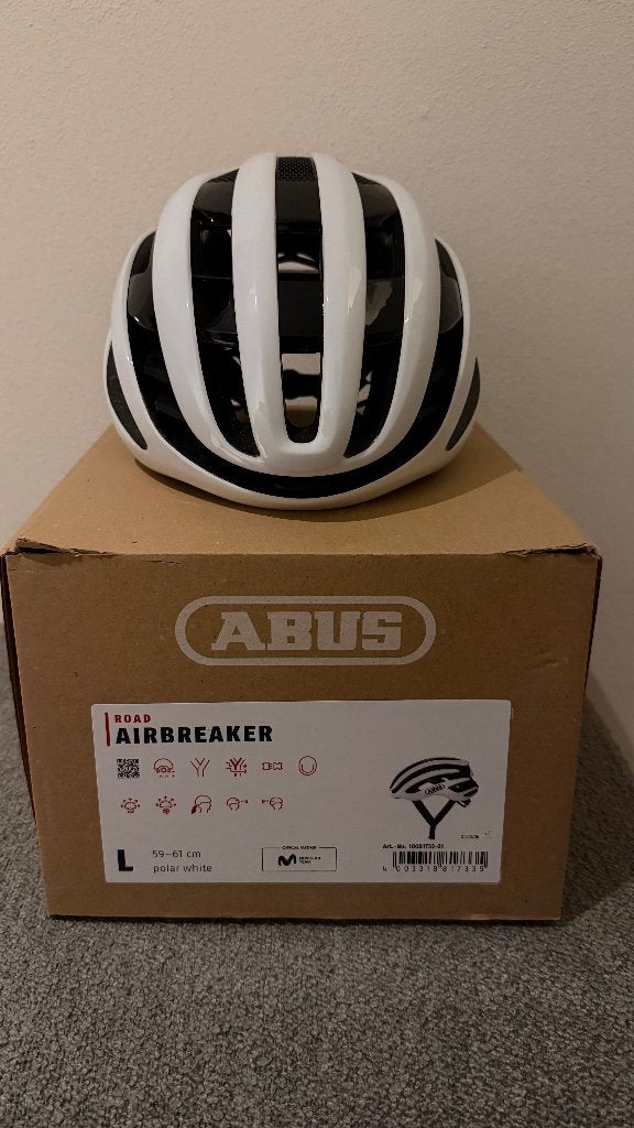 ABUS AirBreaker fietshelm, Fietsen en Brommers, Ophalen of Verzenden, Zo goed als nieuw, Abus, L