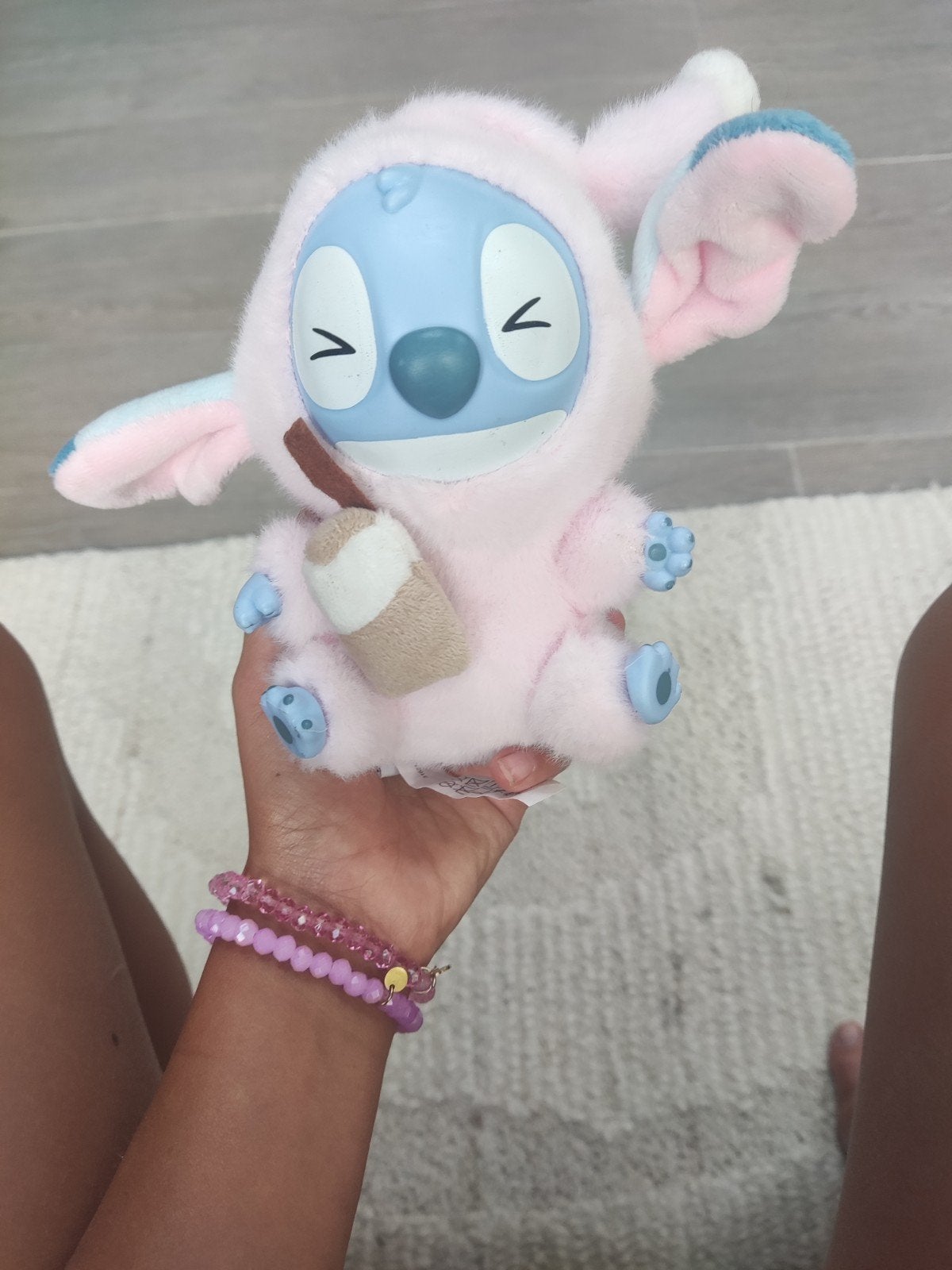 Disney Stitch knuffel roze met boba-thee, Disney, Disney, Overige typen, Ophalen of Verzenden